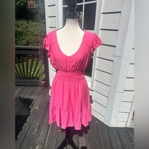 Blu Pepper womens pink summer dress
